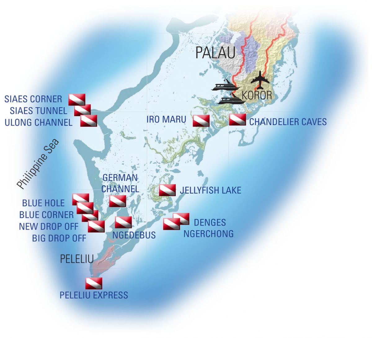 Map of Palau