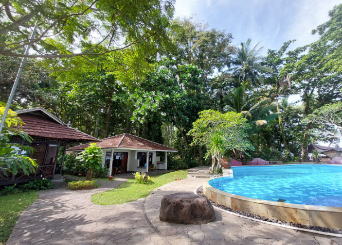 Poolside cottage at Murex Manado in Indonesia