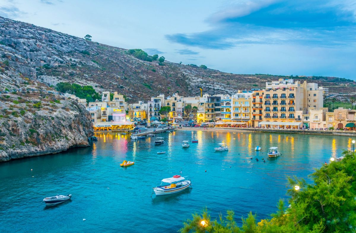 Xlendi on Gozo at night