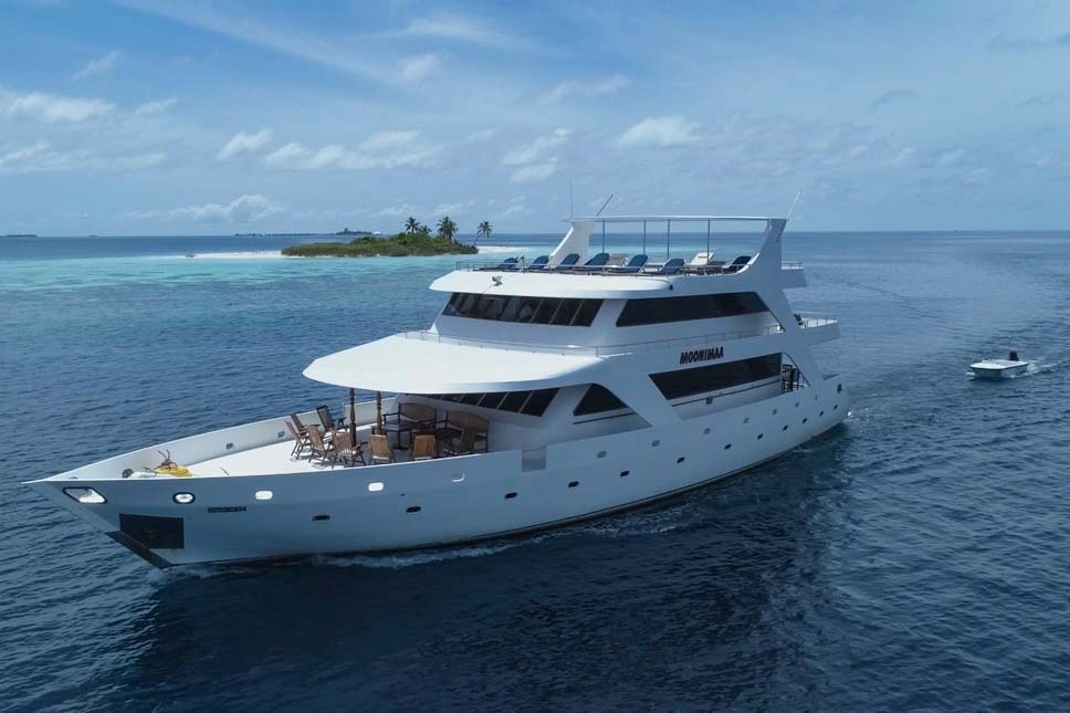 Moonima liveaboard at sea in the Maldives