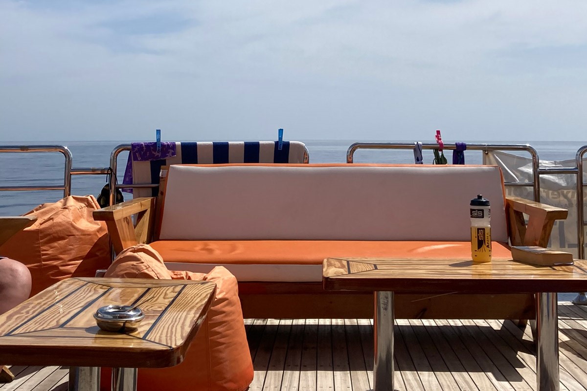 Sun deck on board Emperor Elite, Red Sea. Image by Anna Williams