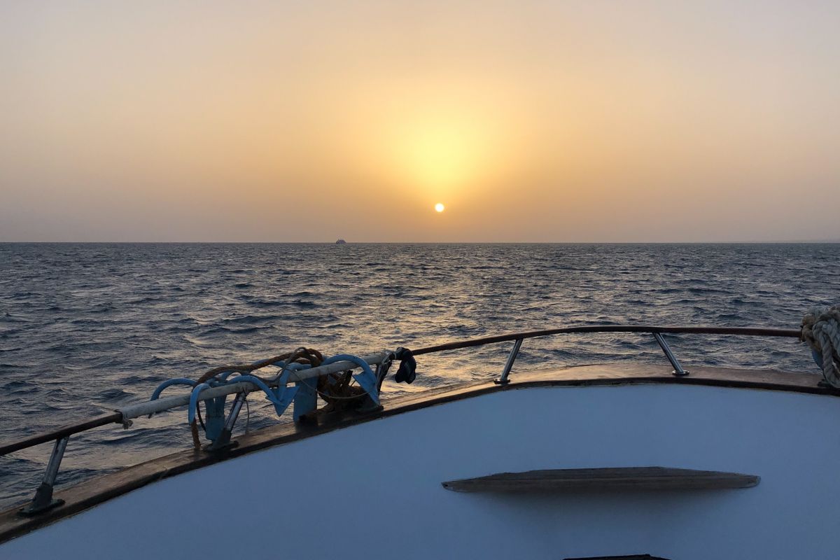 Sunset from Freedom VIII liveaboard