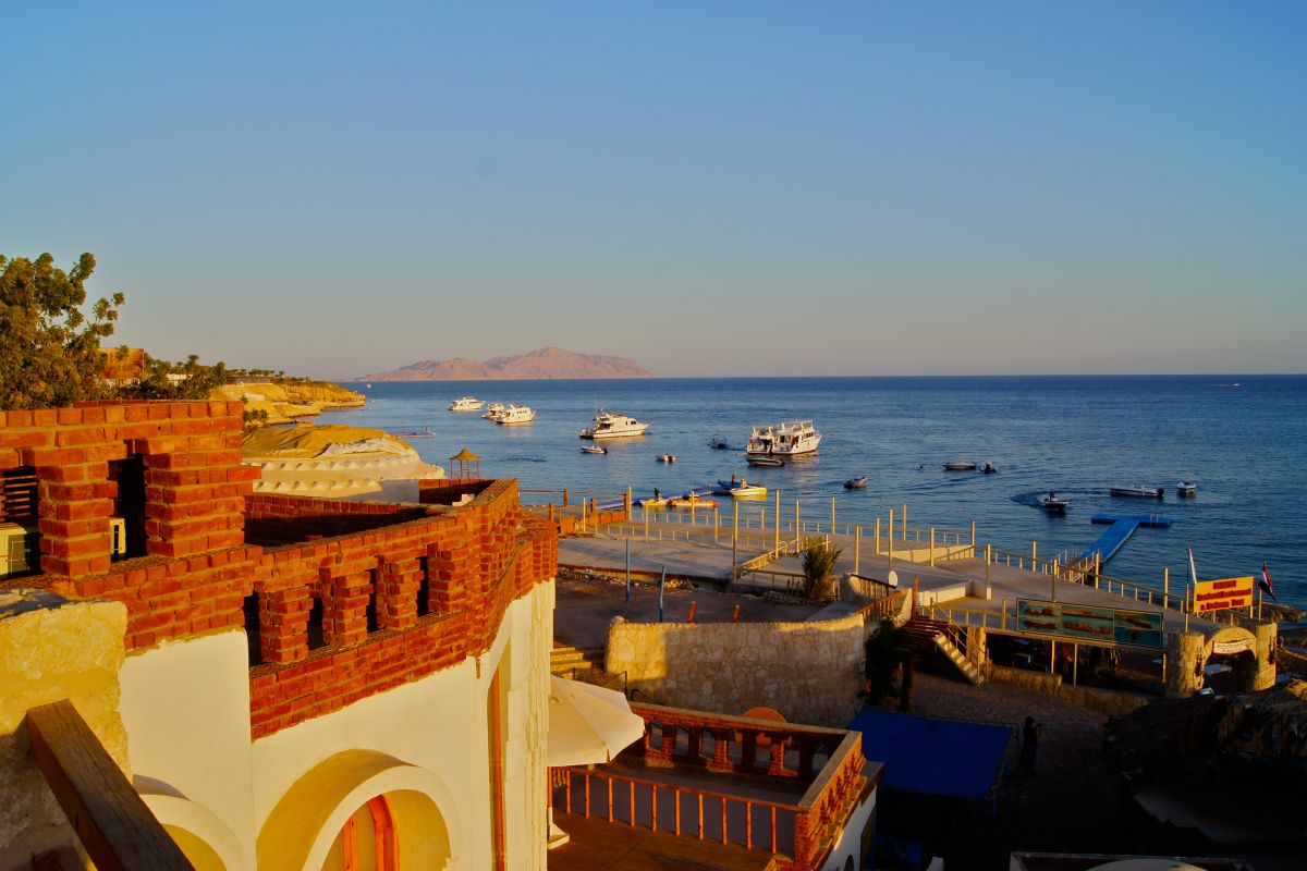 View to sea from Sharks Bay Umbi in Sharm el Sheikh