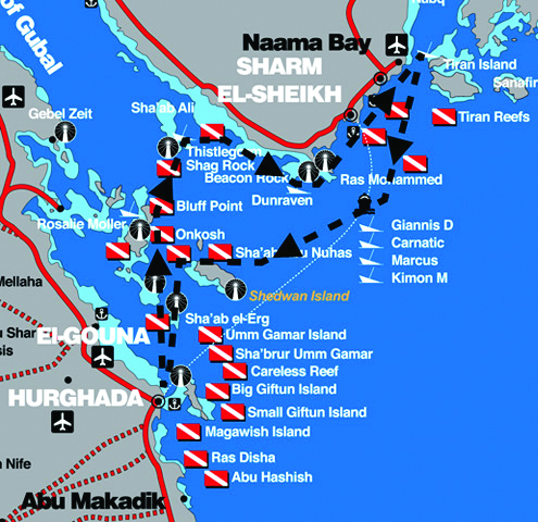 Straits of Tiran and North Straits of Tiran and North