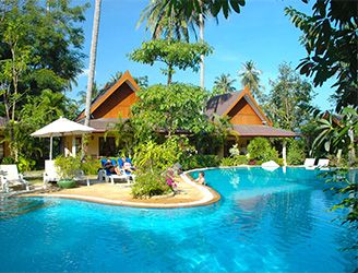Swimming pool at Palm Garden Resort in Phuket, Thailand