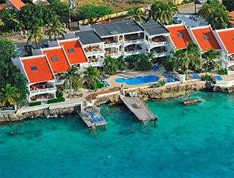 Aerial of Belmar Oceanfront Apartments in Bonaire