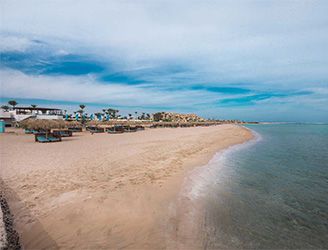 Beach at Shams Lodge Safaga in the Egyptian Red Sea