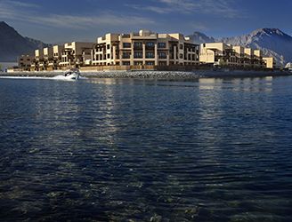 Atana Musandam Resort at sunrise