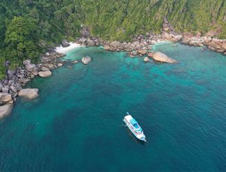 Aerial of a liveaboard