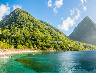 Pitons in St Lucia, the Caribbean