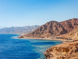 Dahab coastline in Egypt