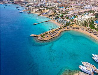 Aerial of Hurghada in the Red Sea