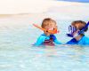 Mother and son snorkelling
