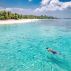 Snorkeller in the Maldives