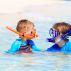 Mother and son snorkelling