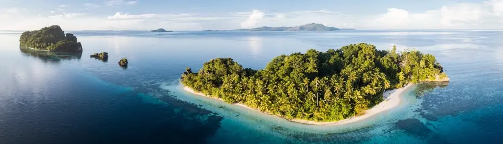 Aerial of Raja Ampat in Indonesia