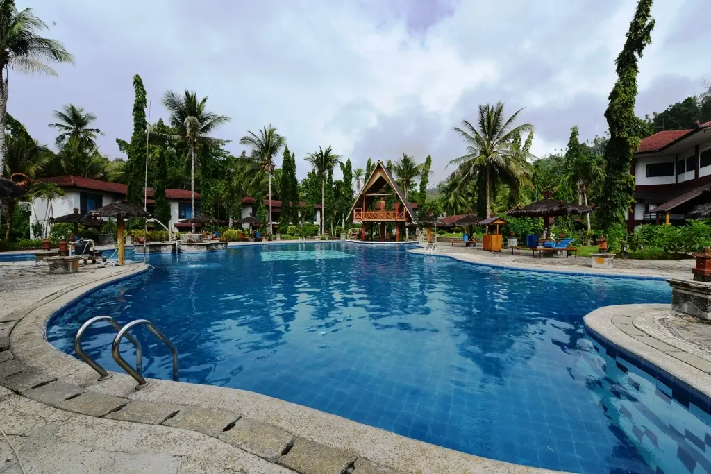 Swimming pool at Tasik Ria Resort in Indonesia