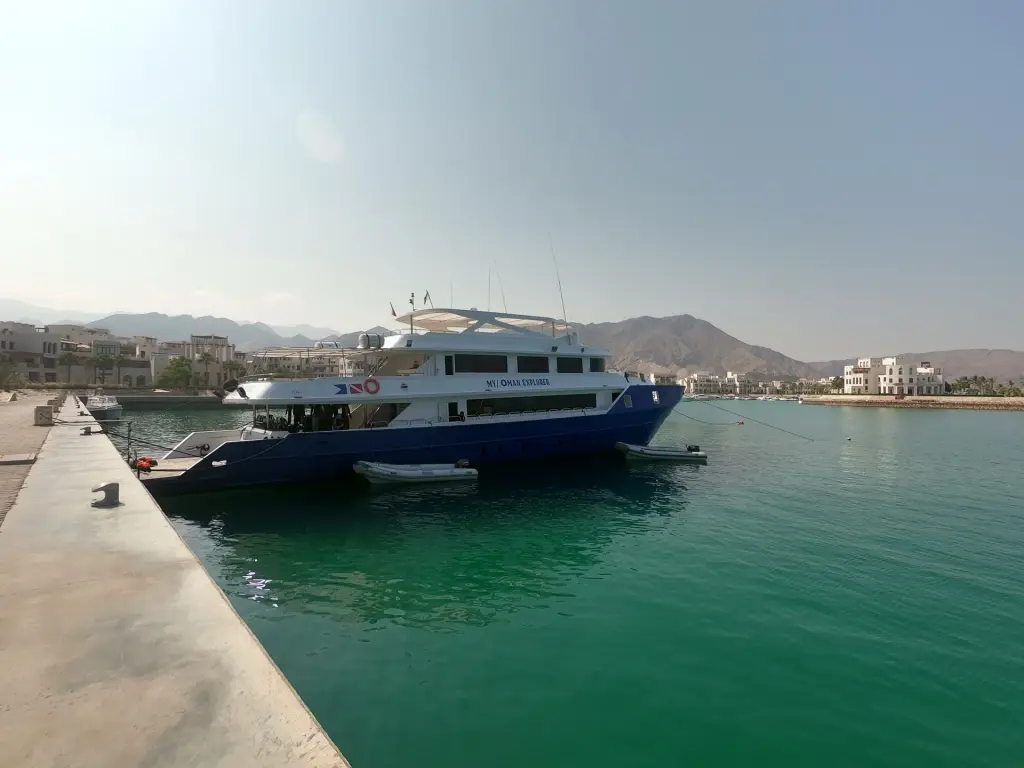 Oman Explorer in Sifah marina, Oman
