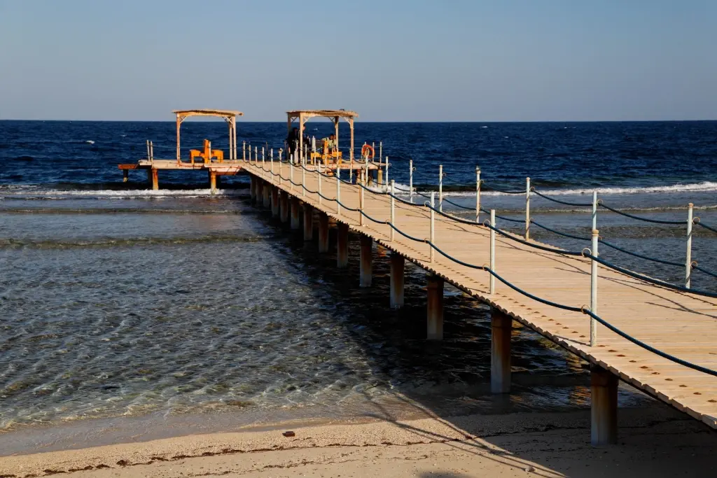 Jetty at Oasis Dive Resort in Egypt