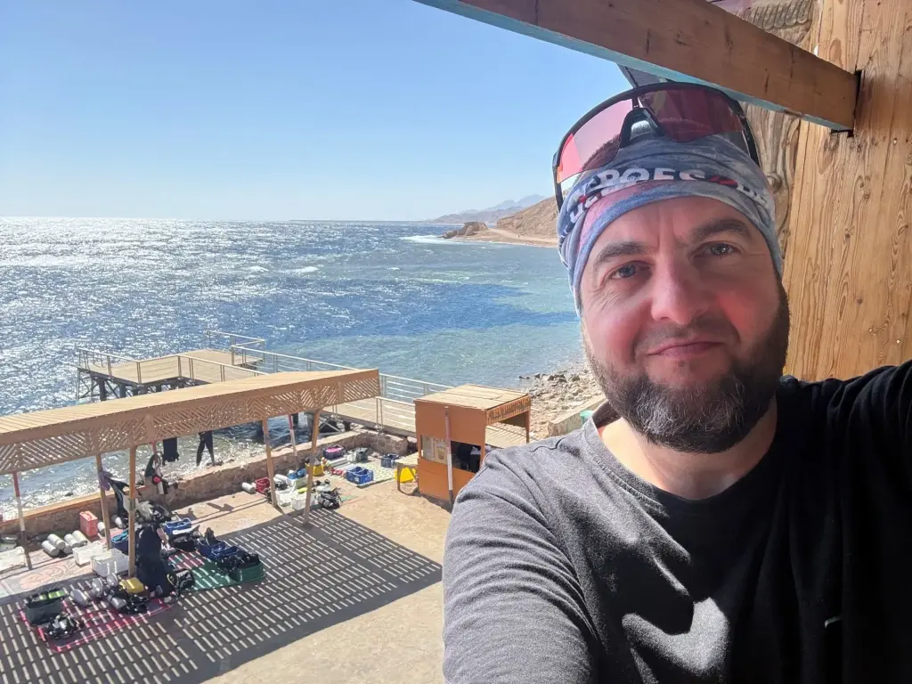 Product Executive Shem Tarko taking a selfie in Egypt