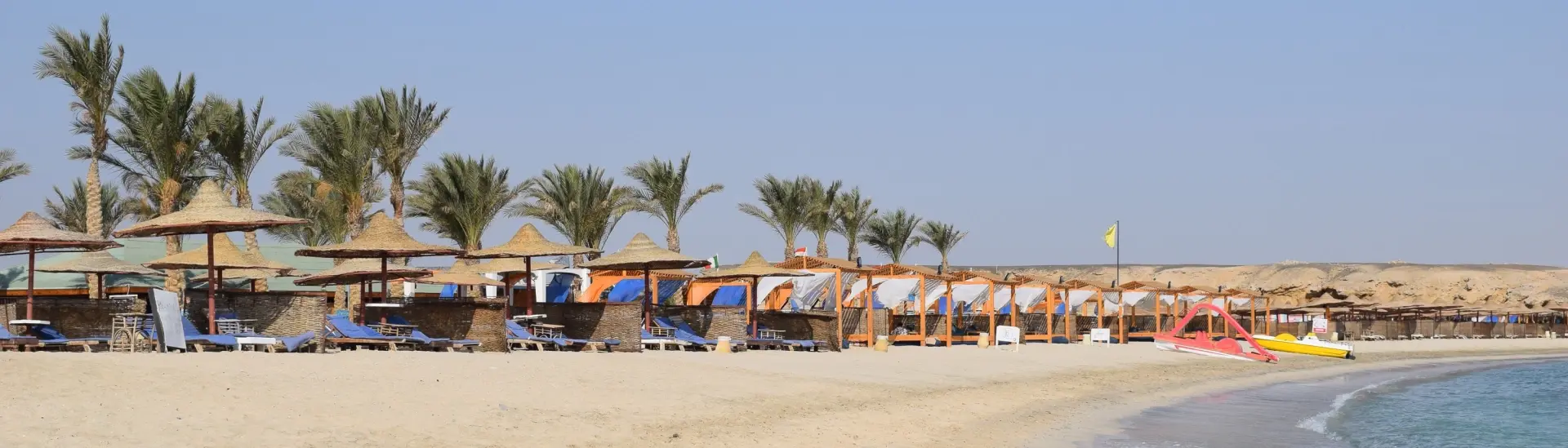 Beach at Abu Dabbab Diving Lodge in Egypt