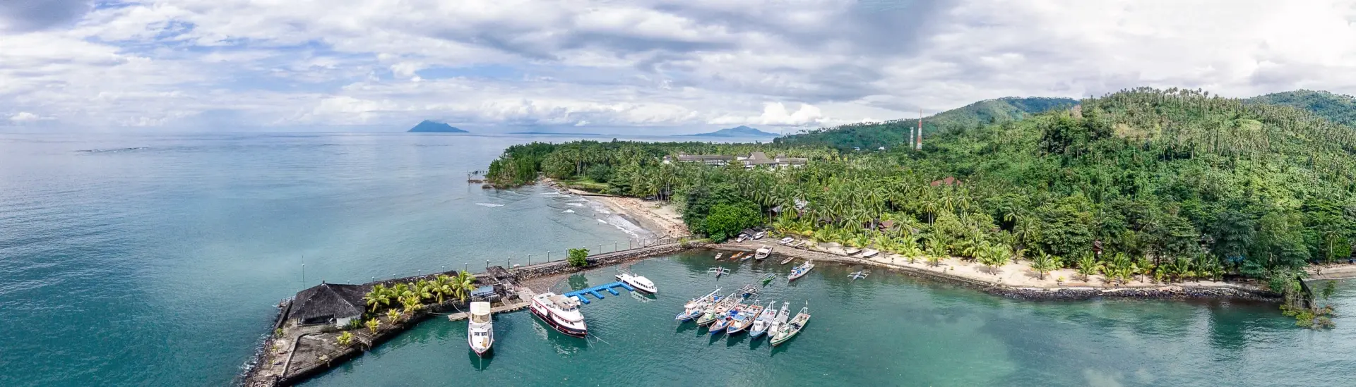 Aerial of Tasik Ria Resort in Indonesia