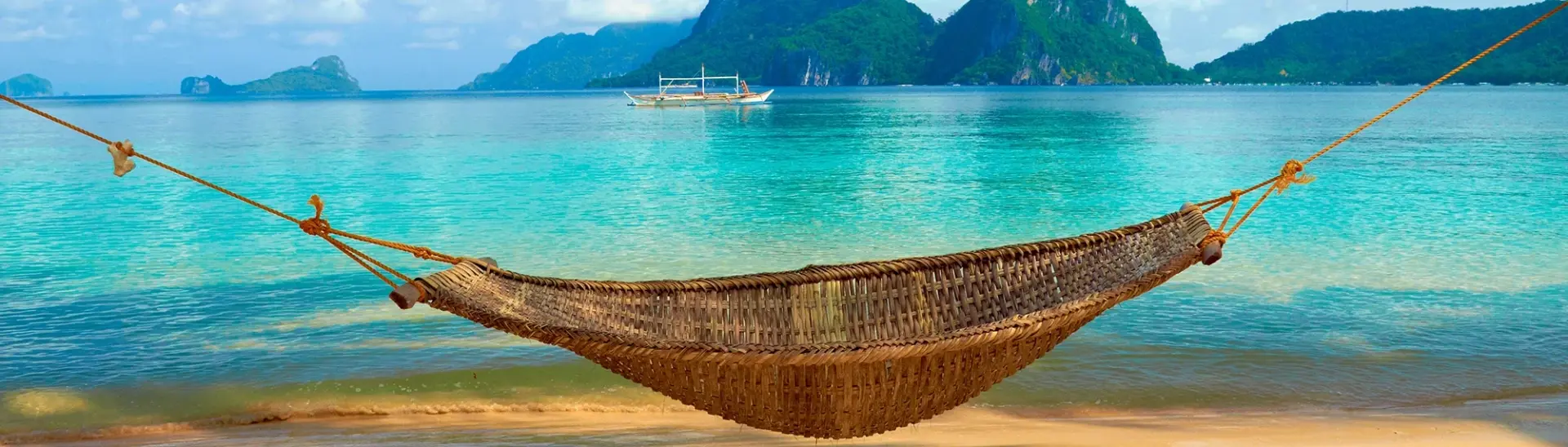 Hammock on the beach in El Nido, the Philippines