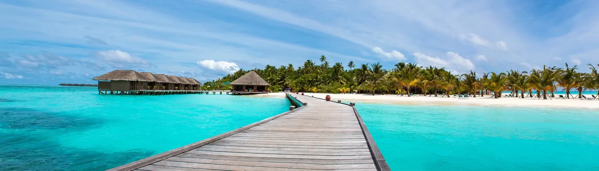 Jetty at Meeru Island, the Maldives
