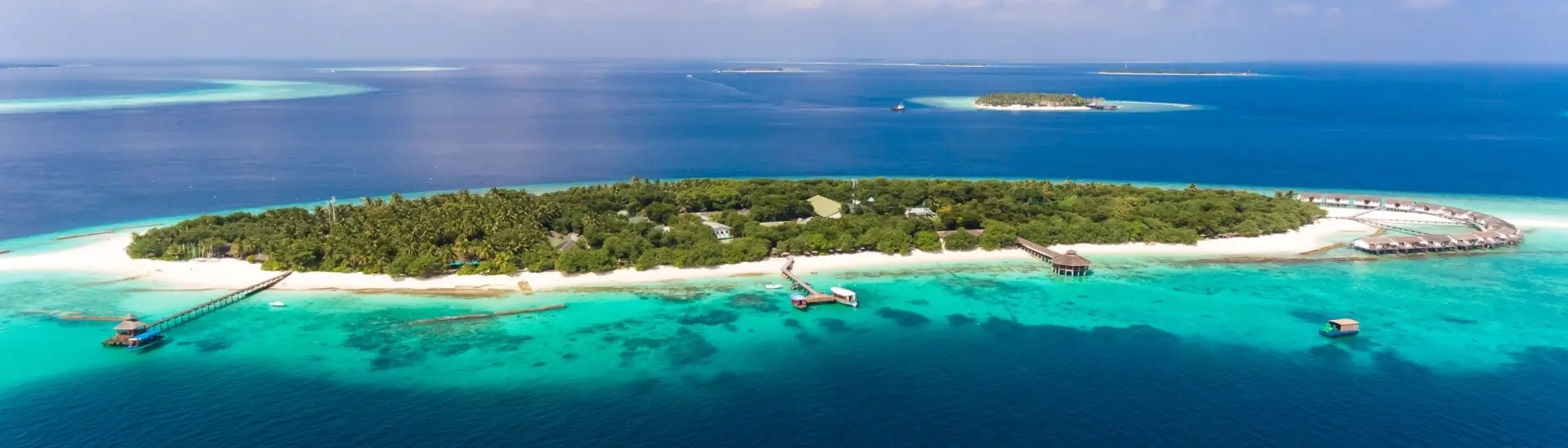 Aerial of Reethi Beach in the Maldives