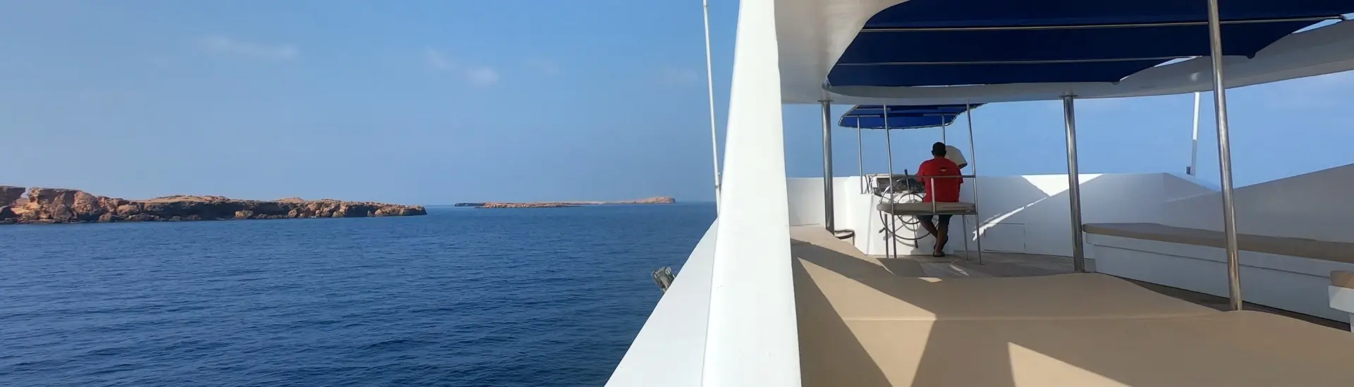 View from Oman Explorer liveaboard in Oman