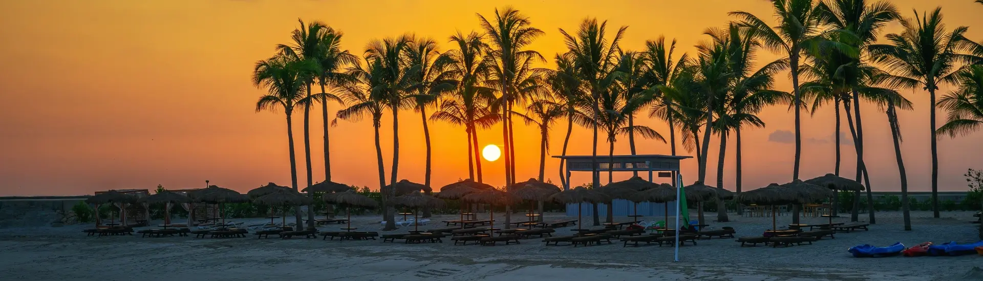 Sunset at Hawana Beach in Salalah, Oman
