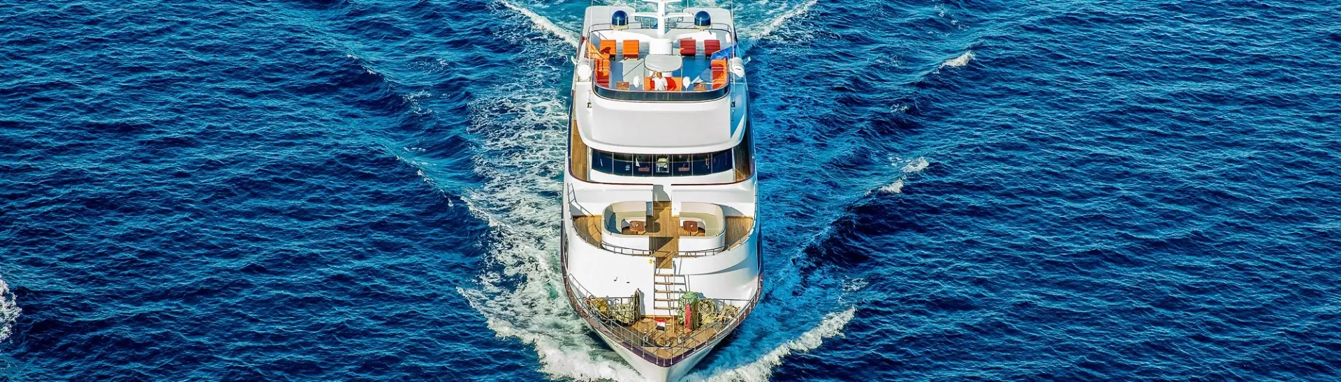 Aerial of Emperor Superior liveaboard in Egypt, the Red Sea