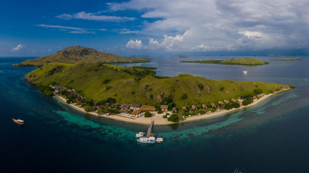 Panorama of Komodo Resort in Komodo National Park, Indonesia
