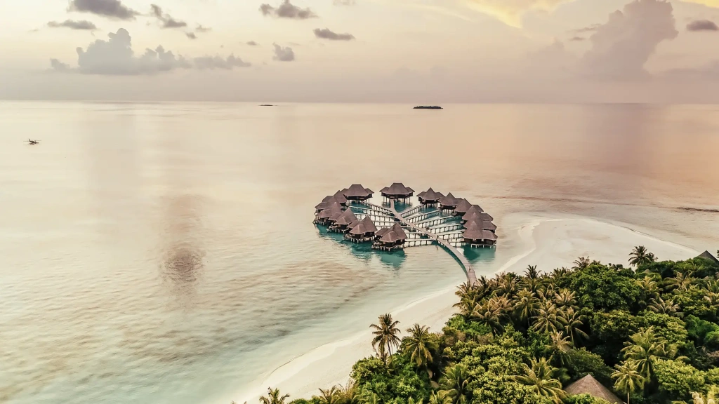 Aerial view of Coco Palm Dhuni Kolhu Resort, Maldives