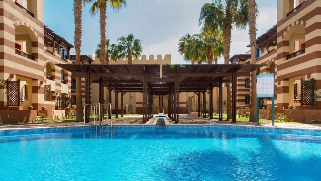 Swimming pool at Radisson Marina Resort in Port Ghalib, Egypt