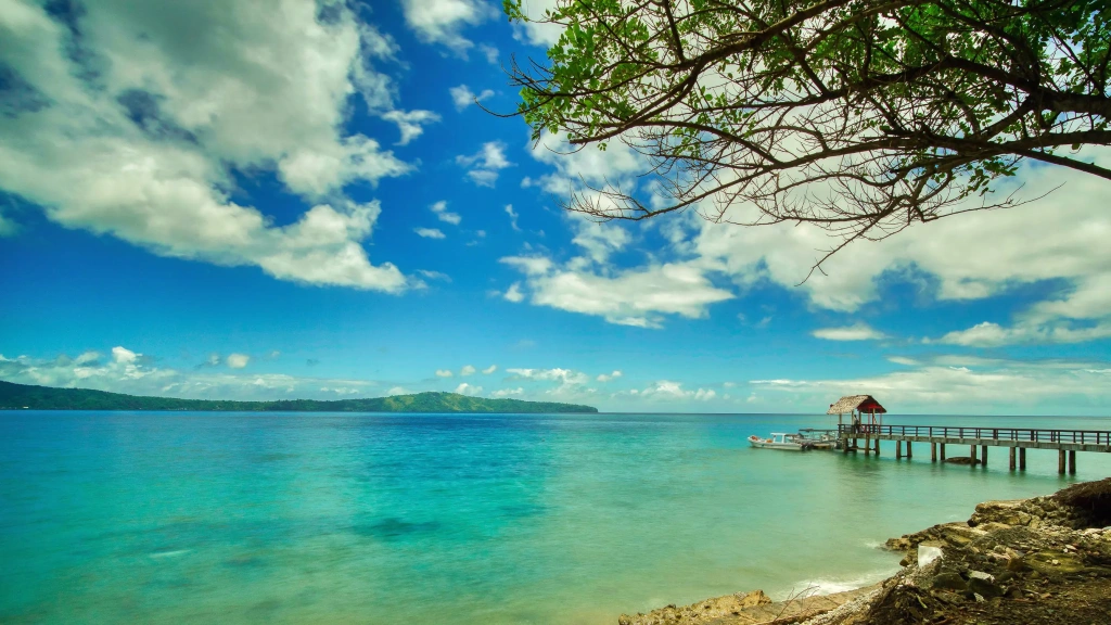 Jetty at Spice Island Divers Resort in Ambon, Indonesia