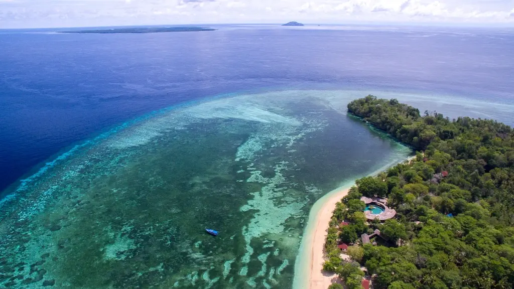 Aerial of Siladen Resort & Spa in Indonesia