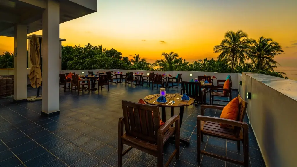 Outdoor dining at Boutique Beach in the Maldives