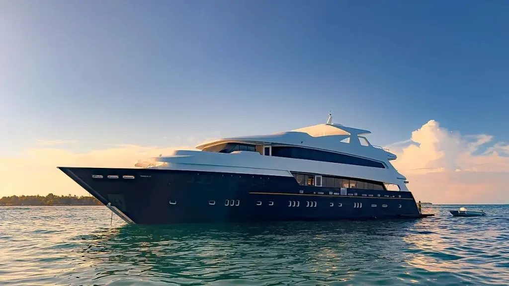 External view of the liveaboard vessel Seascape, Maldives.