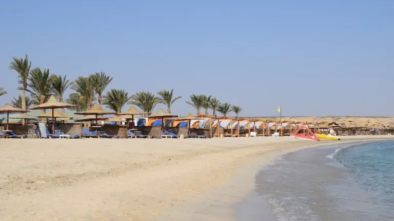 Beach at Abu Dabbab Diving Lodge in Egypt