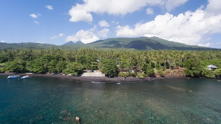 Aerial of Dive into Lembeh Resort in Indonesia