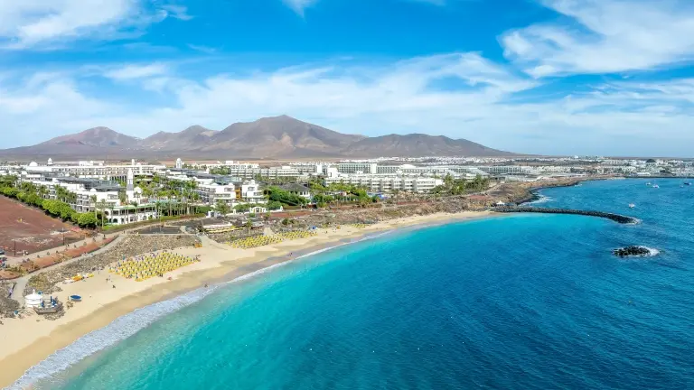 Panorama of Playa Blanca & Playa Dorada in Lanzarote