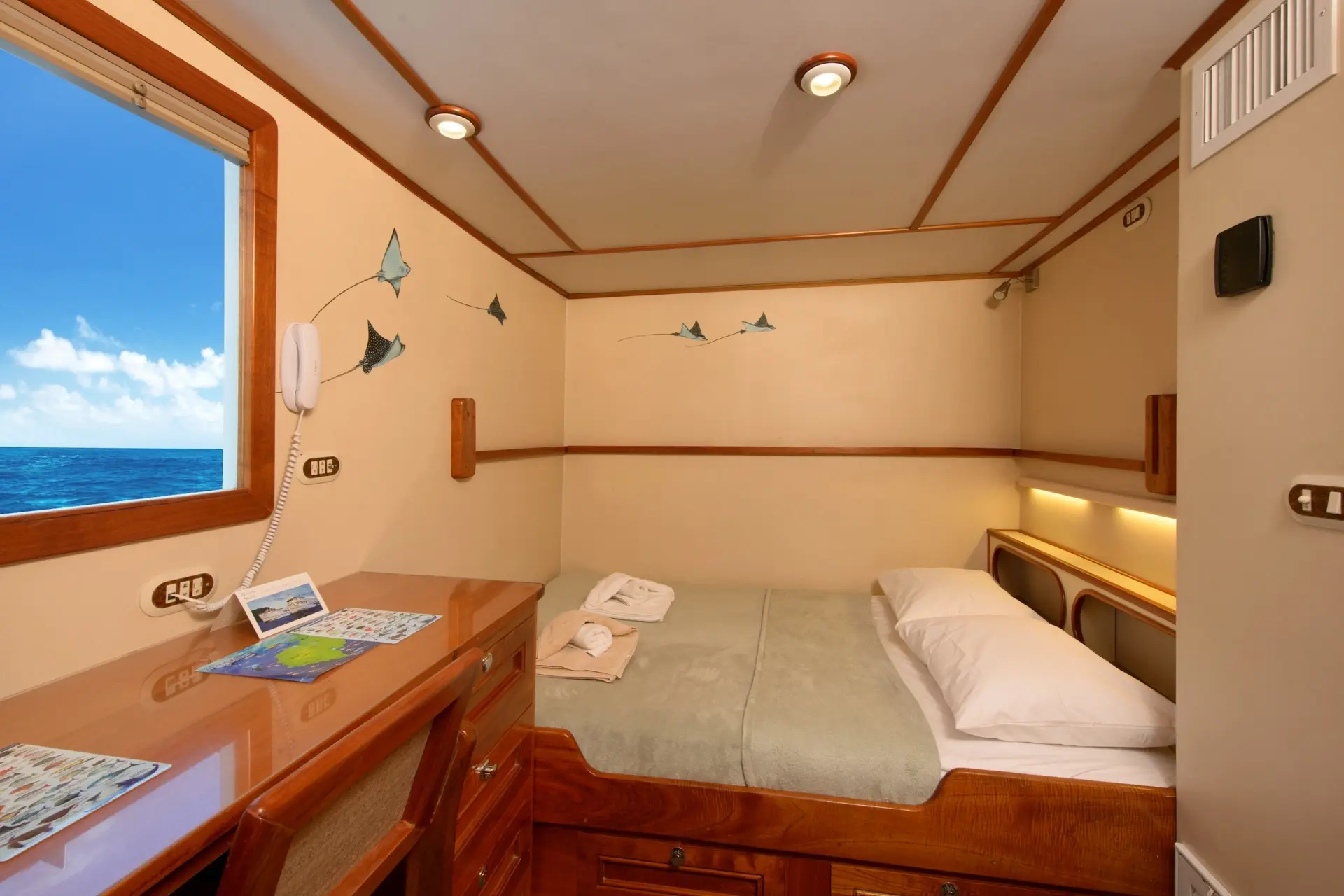 View of a double cabin on Sea Hunter.