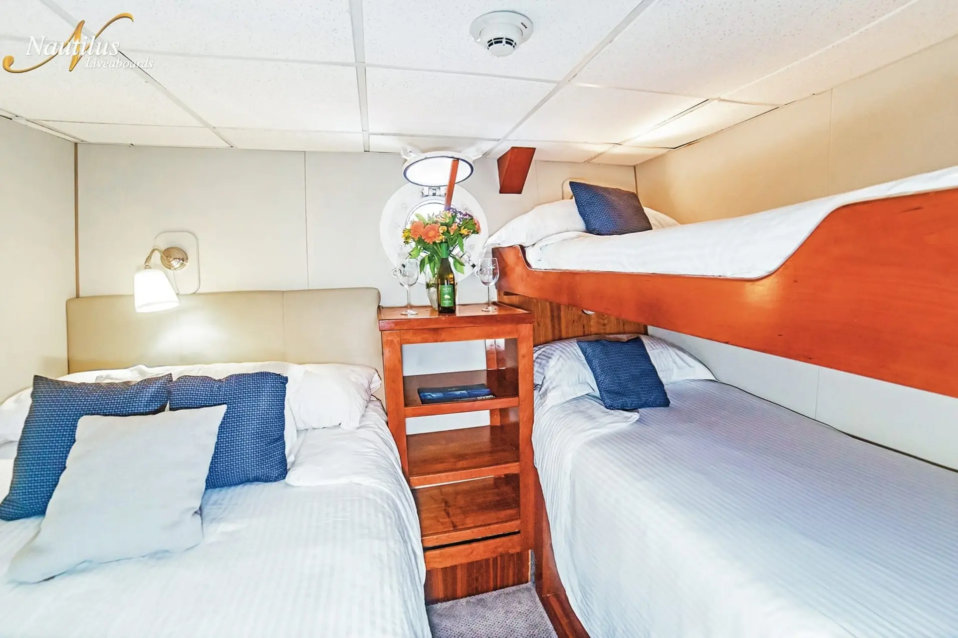 Triple cabin on board Nautilus Explorer liveaboard in Mexico