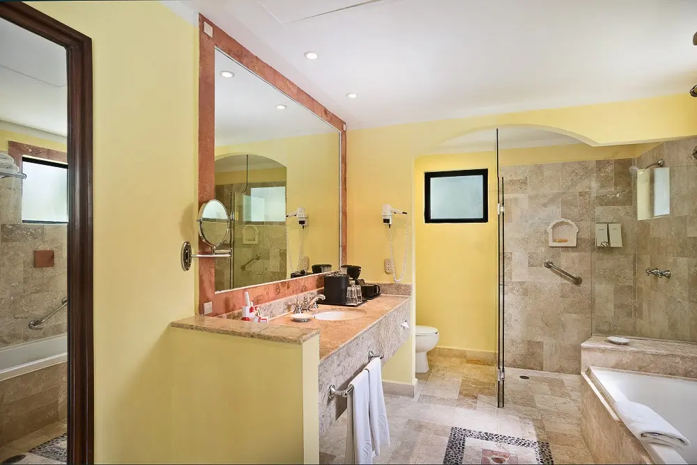 Deluxe bathroom at Occidental Cozumel Resort in Mexico