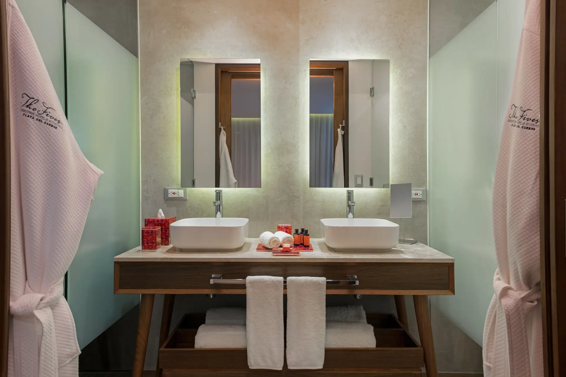 Bathroom at The Fives Downtown Hotel & Residences in Mexico