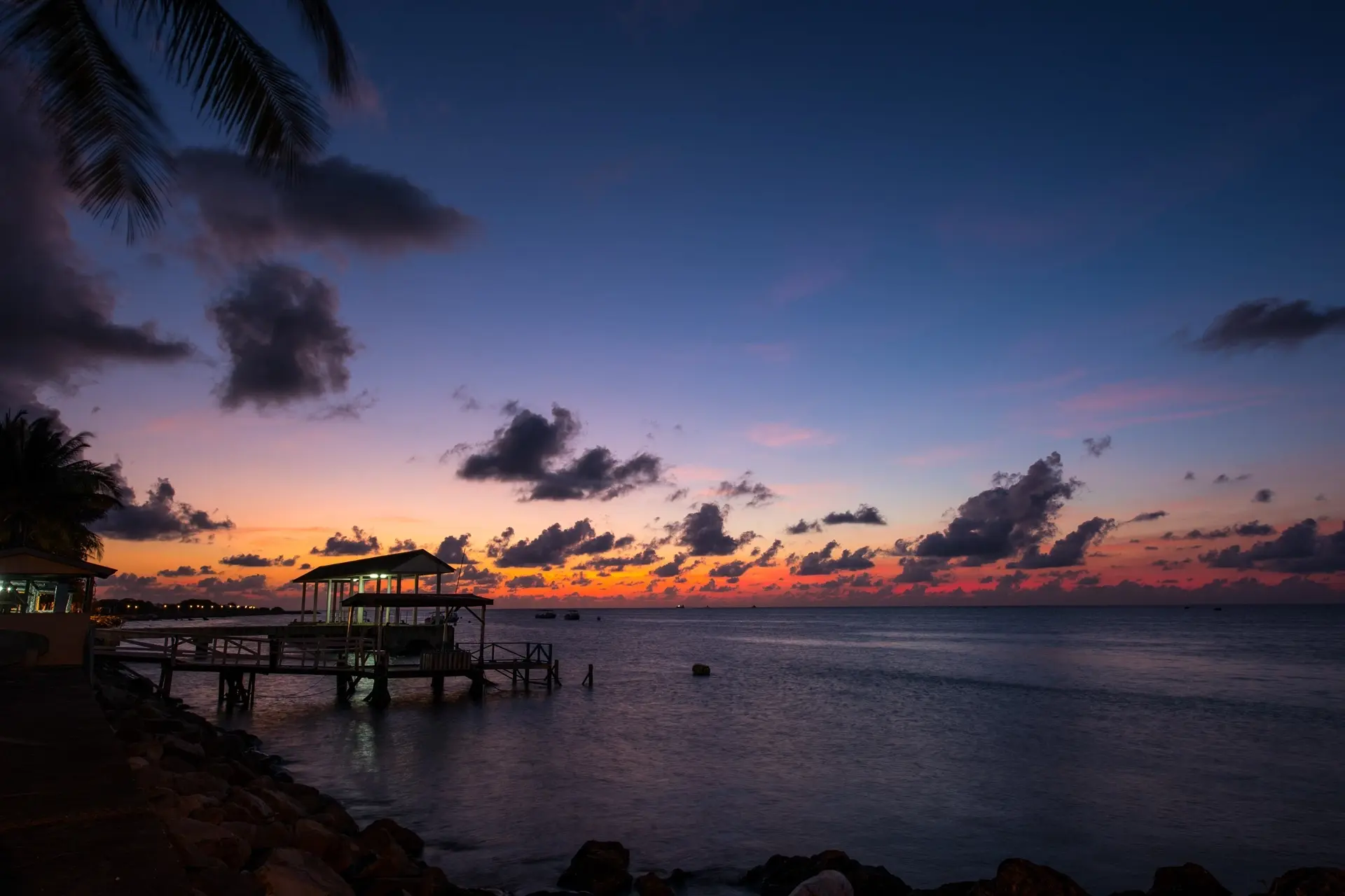 Beach at sunset, at Layang Layang Island Resort in Borneo, Malaysia