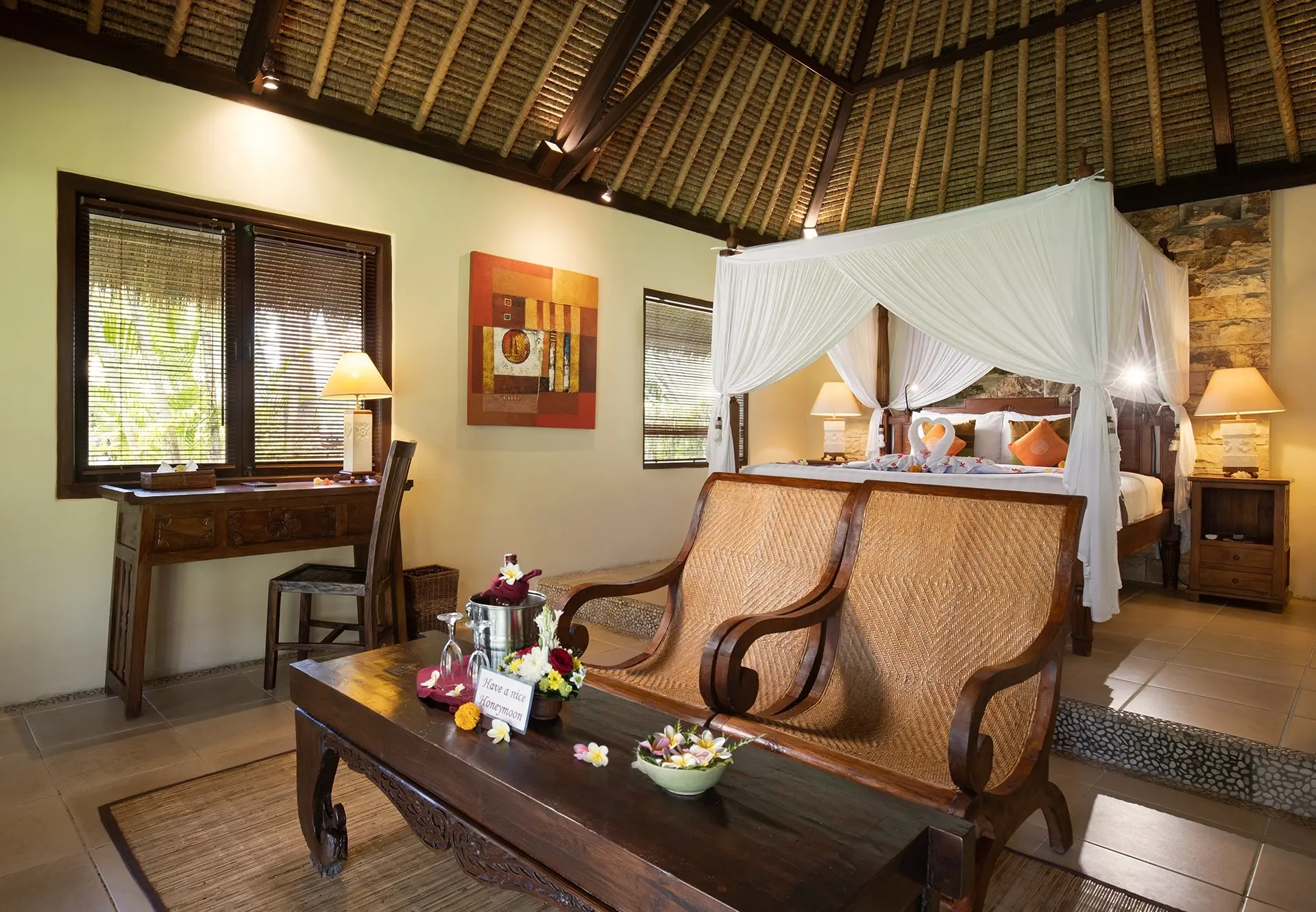 Garden view room at Alam Anda Ocean Front Resort & Spa in Bali, Indonesia