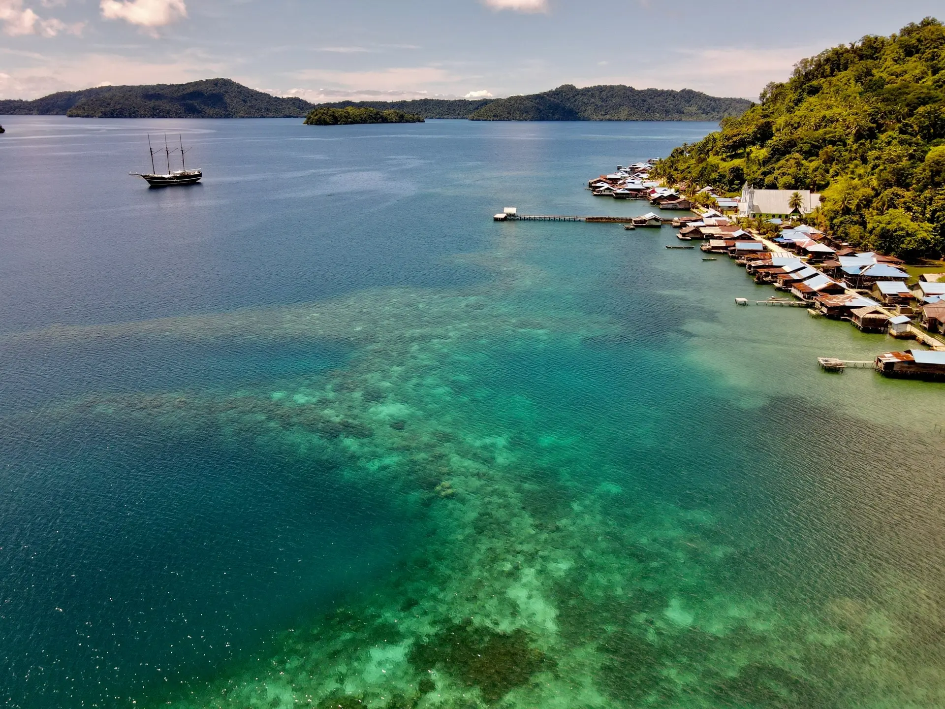 Aerial of Dewi Nusantara, Indonesia
