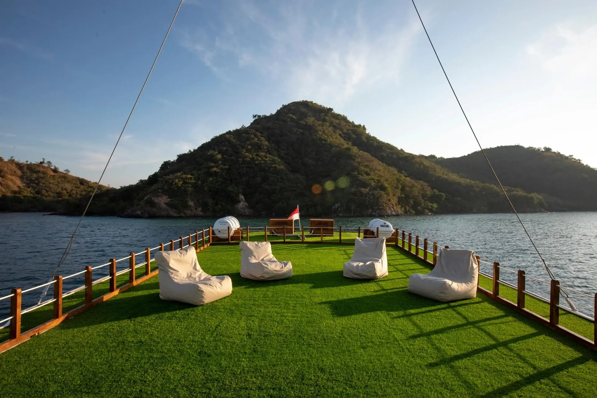 Sun deck on Indo Master Liveaboard, Indonesia